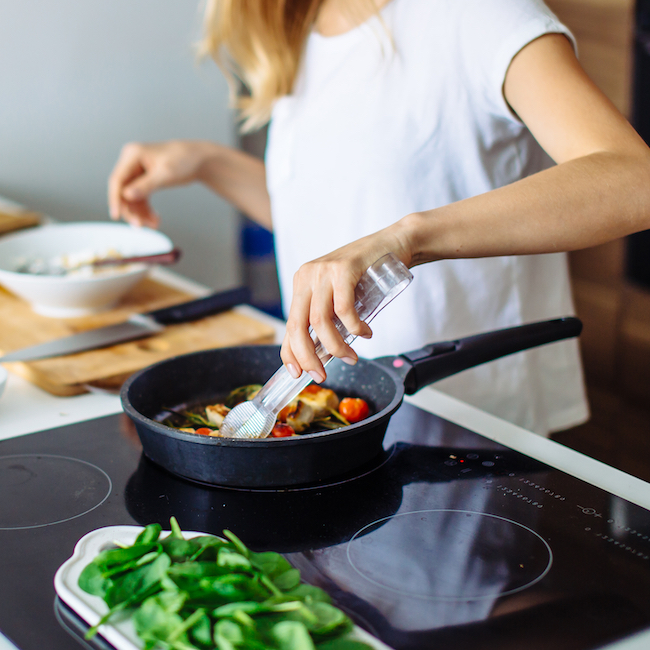 woman cooking