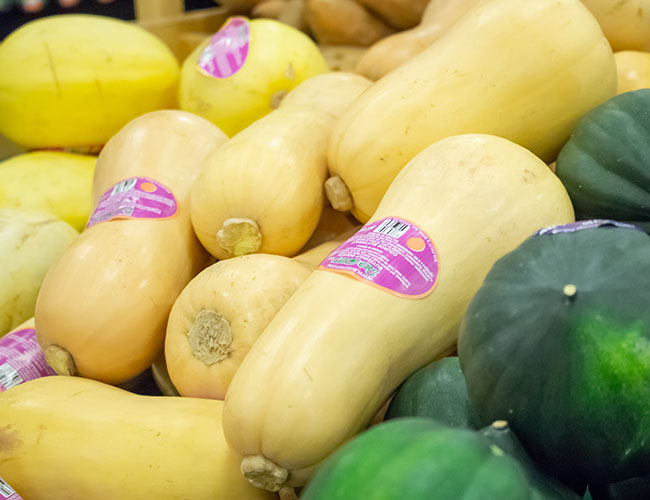 squash in grocery store