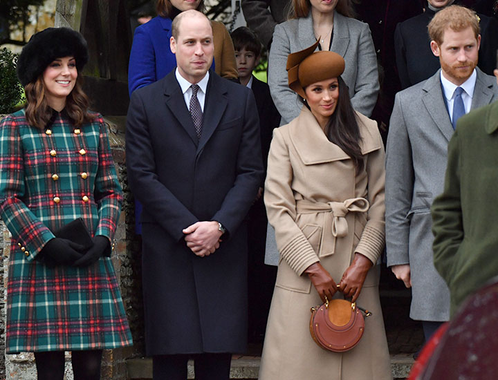 kate middleton prince william meghan markle prince harry christmas day church service