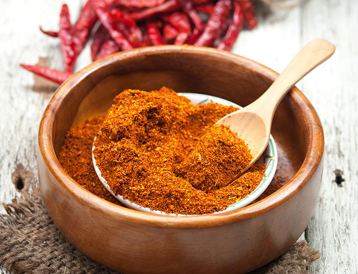 bowl of cayenne pepper