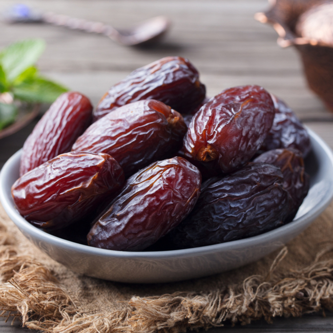 medjool dates in dish