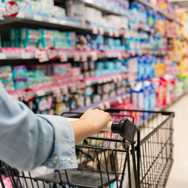 woman grocery shopping