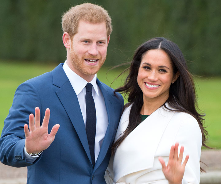 prince harry and meghan markle waving