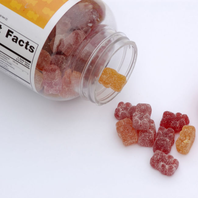multi-colored gummy bear vitamins