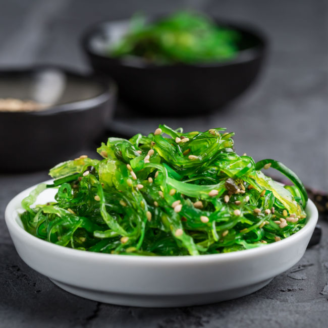 plate of seaweed salad