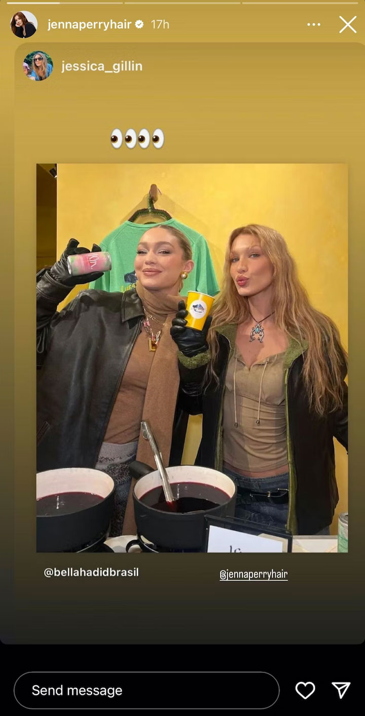 Bella Hadid Gigi Hadid blonde hair