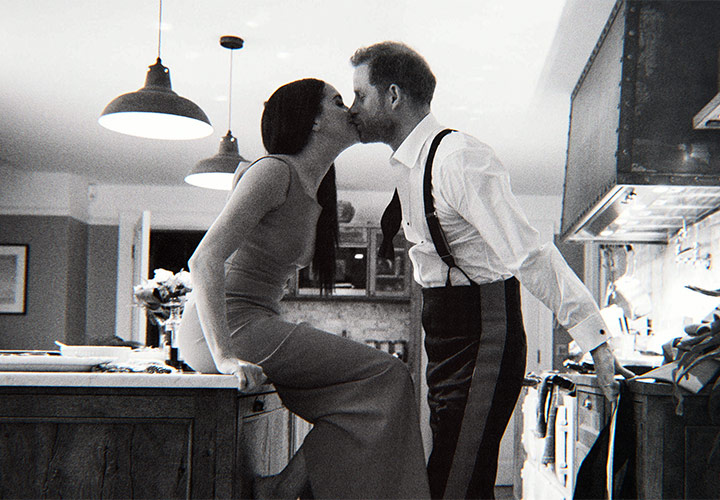 Prince Harry and Meghan Markle Netflix Harry and Meghan kitchen kiss