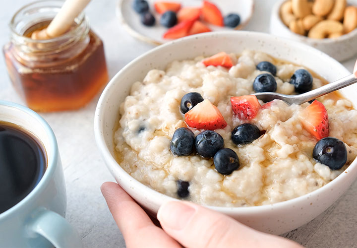 Bowl of oatmeal.