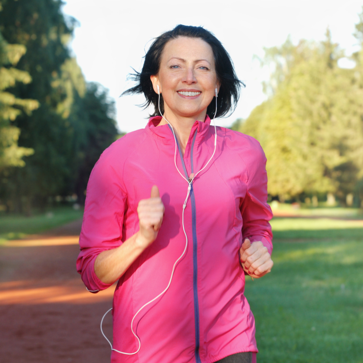 Woman running.