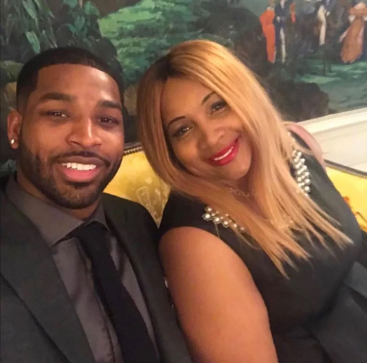 Tristan Thompson with mom Andrea Thompson