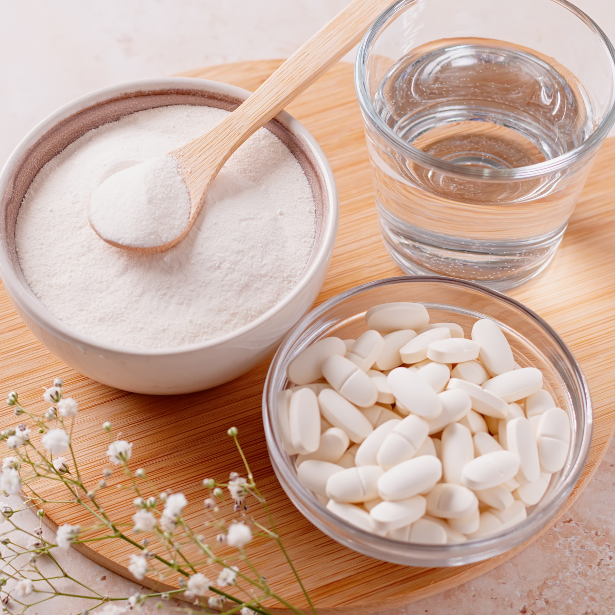 Collagen on a table.