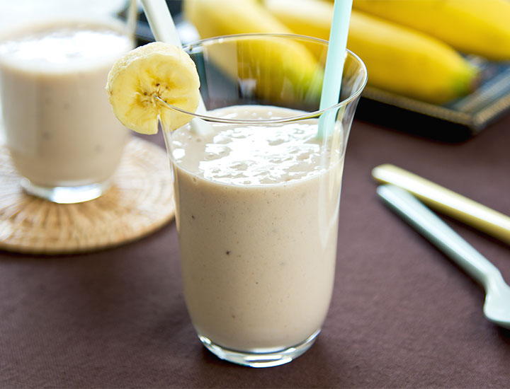 Peanut butter smoothie.