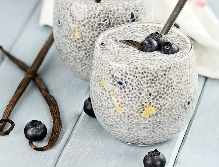 Chia seed pudding.