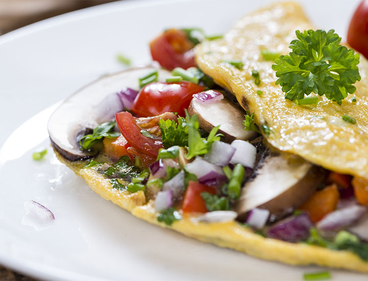 Veggie omelet.