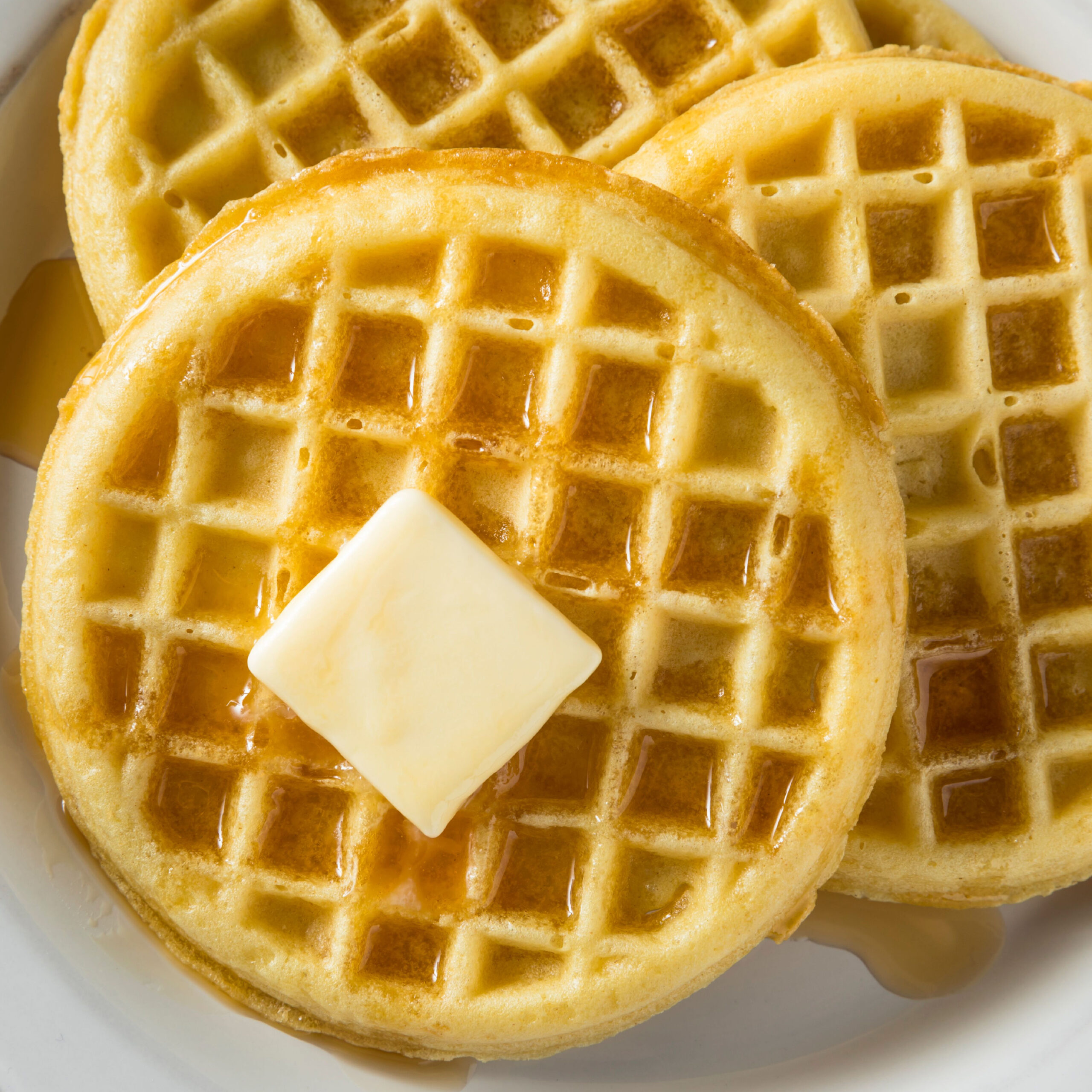 frozen waffles with butter