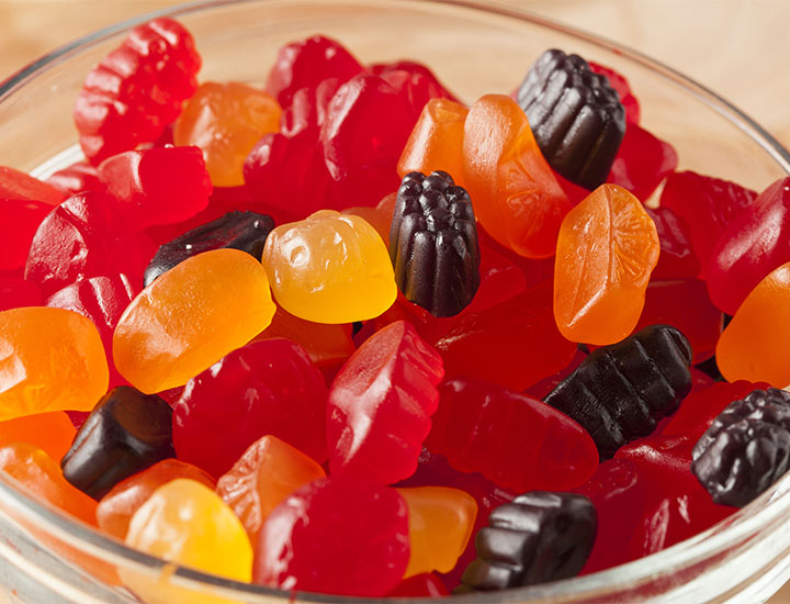 Fruit gummies.