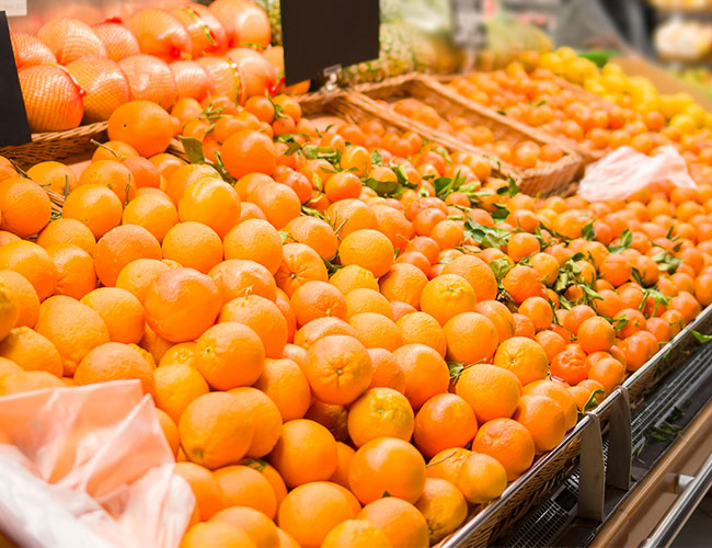 oranges at outside market