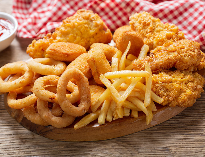 Plate of fried foods