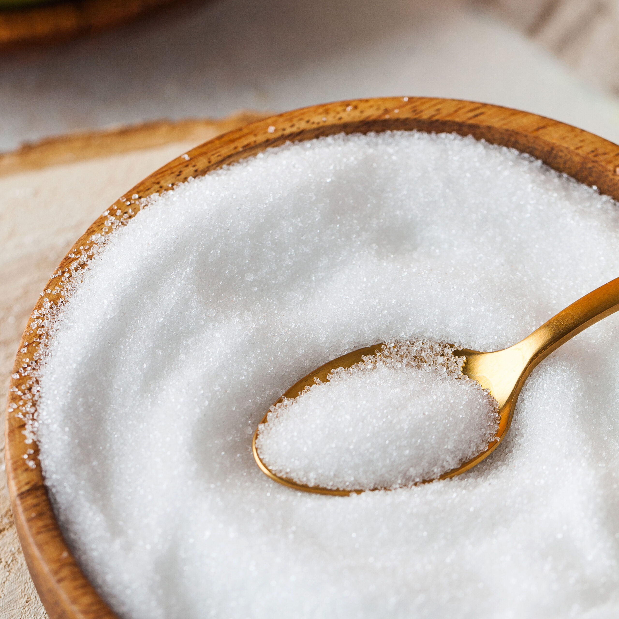 bowl of sweetener with spoon in the middle