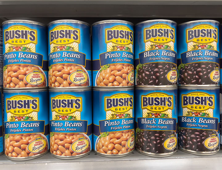 Canned beans.