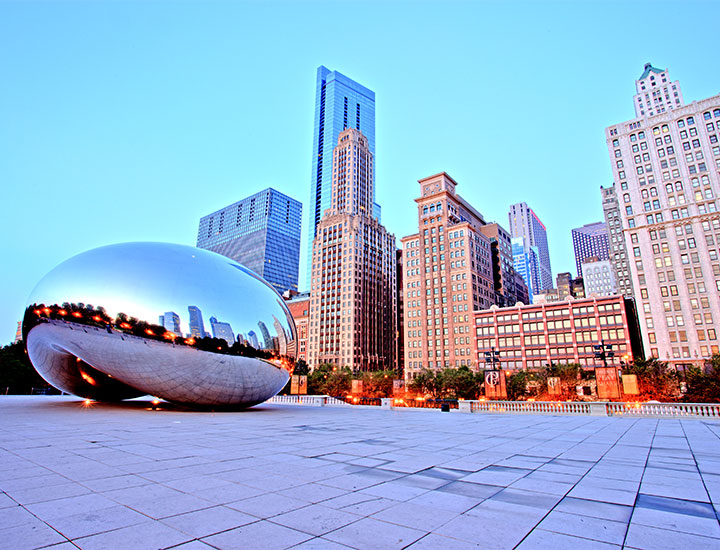 Downtown Chicago Cloud Gate The Bean