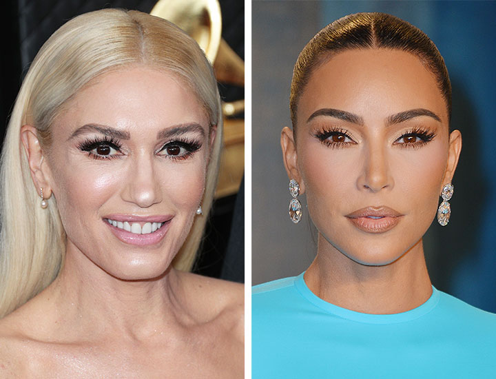 Gwen Stefani and Kim Kardashian comparison.