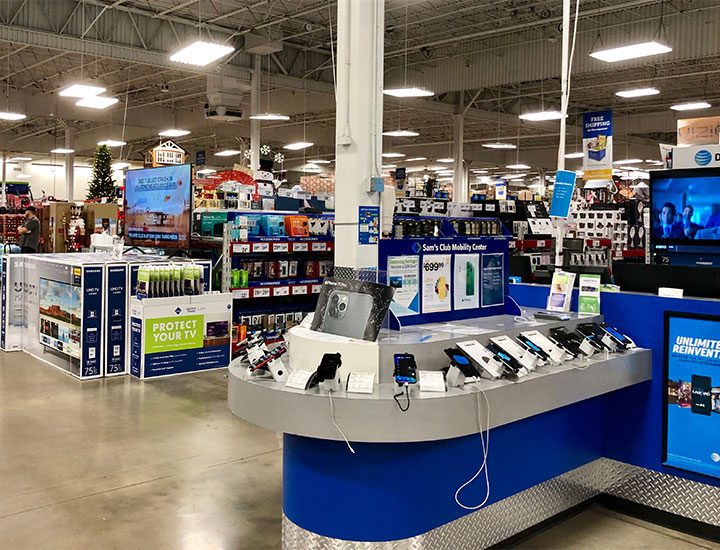 interior of Sam's Club shopping