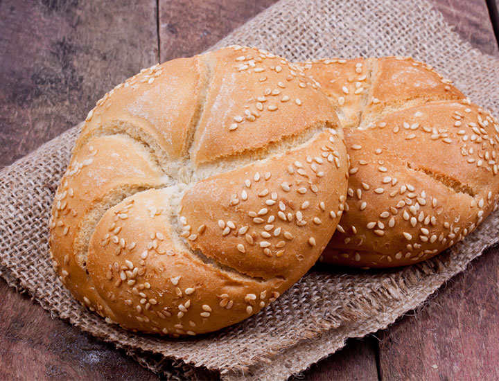 Kaiser roll sandwich bread