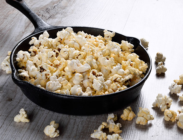 Popcorn in a pan