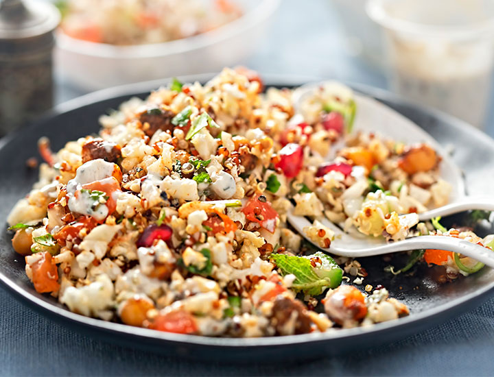 Quinoa salad in a plate