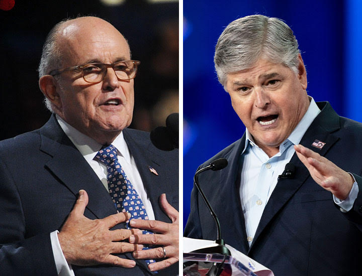 Rudy Giuliani and Fox News host Sean Hannity