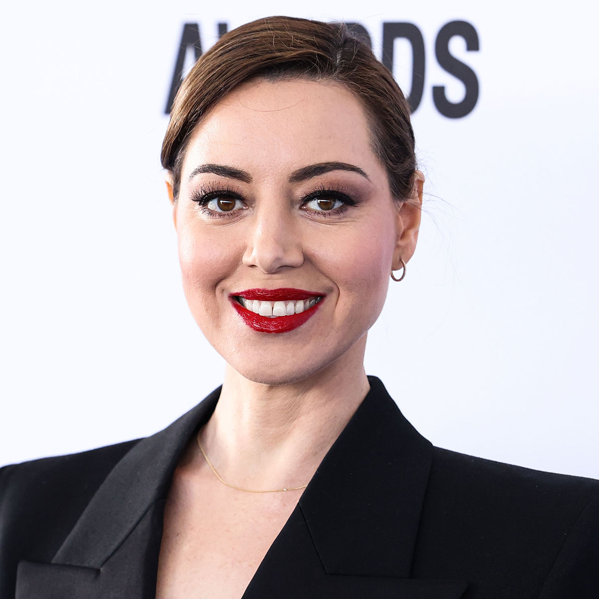 Aubrey Plaza Wore a Plunging Dress on the Red Carpet