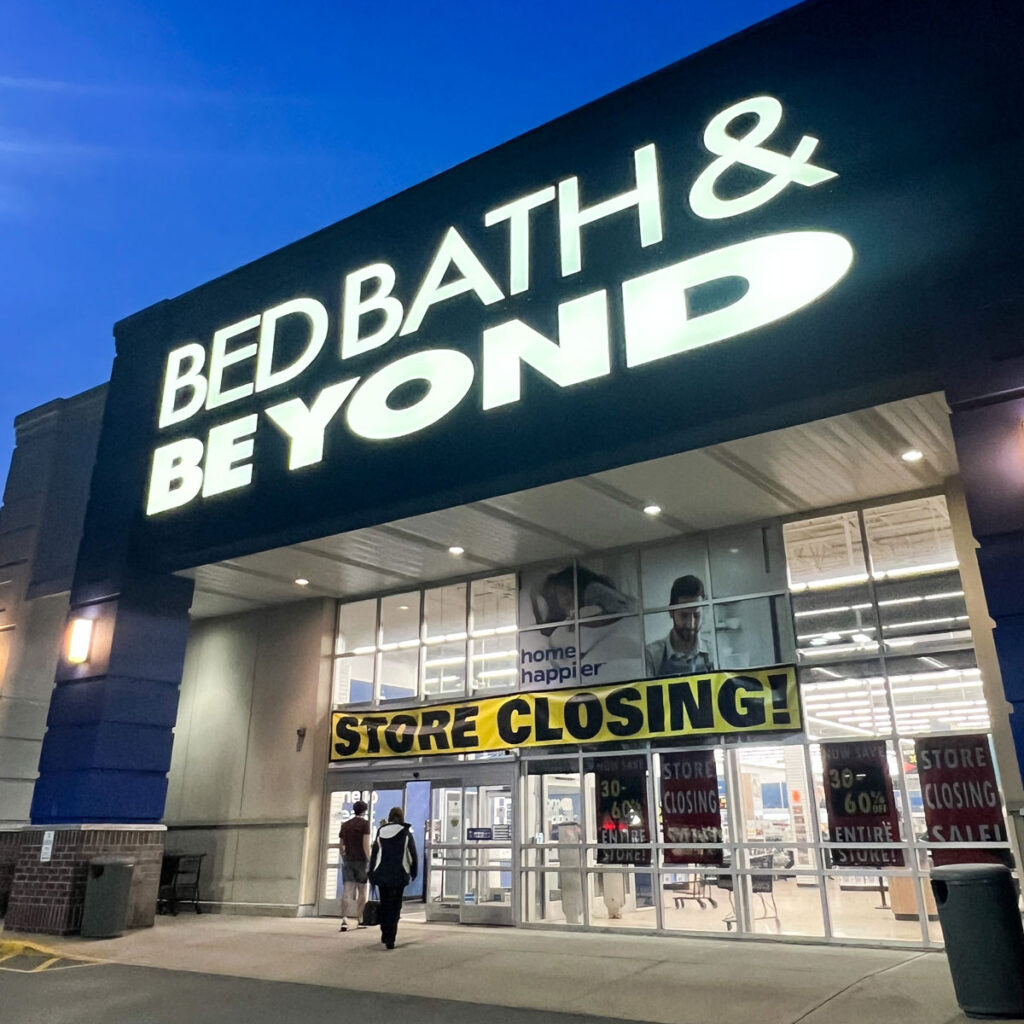 Bed, Bath & Beyond stores closed, but website relaunches through