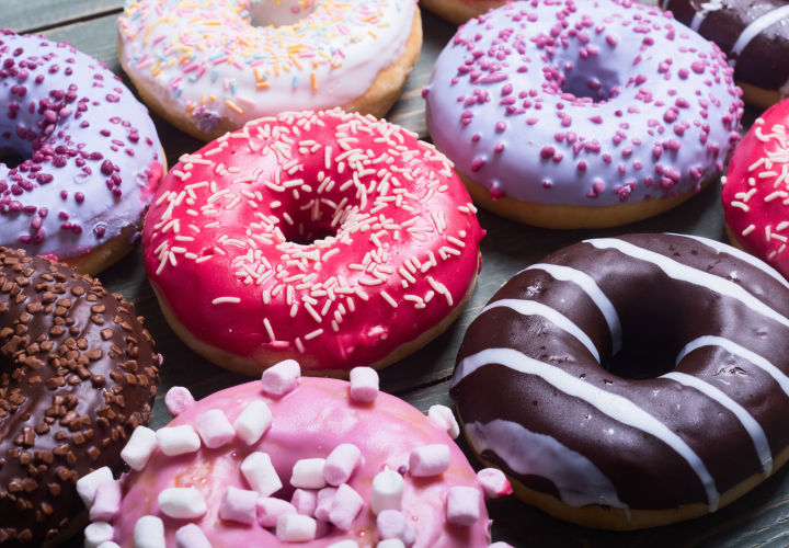 Donuts on a table