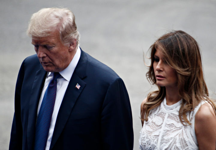 Donald and Melania Trump upset