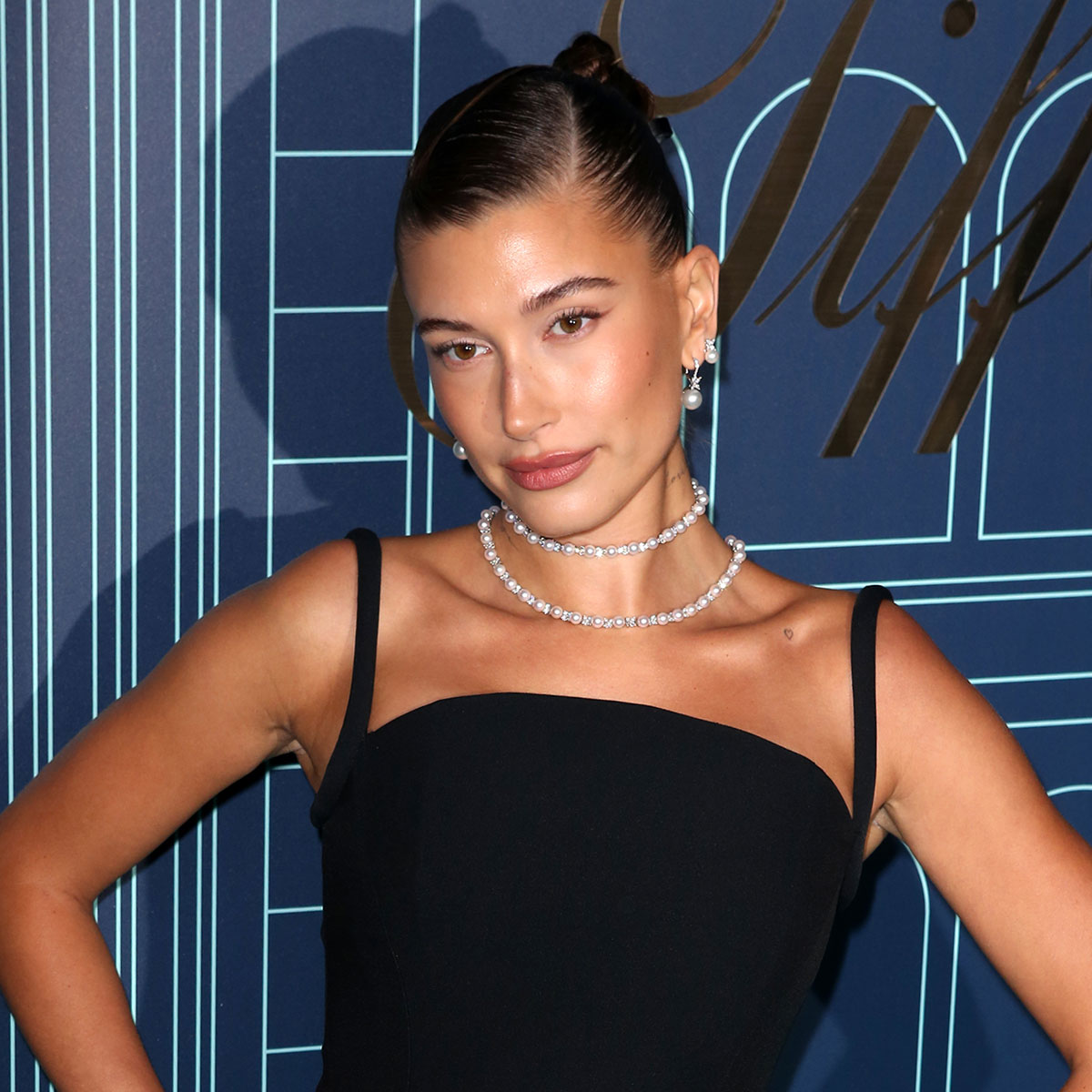 Hailey Bieber Shows Love to Leather in a Micro-Mini Skirt and