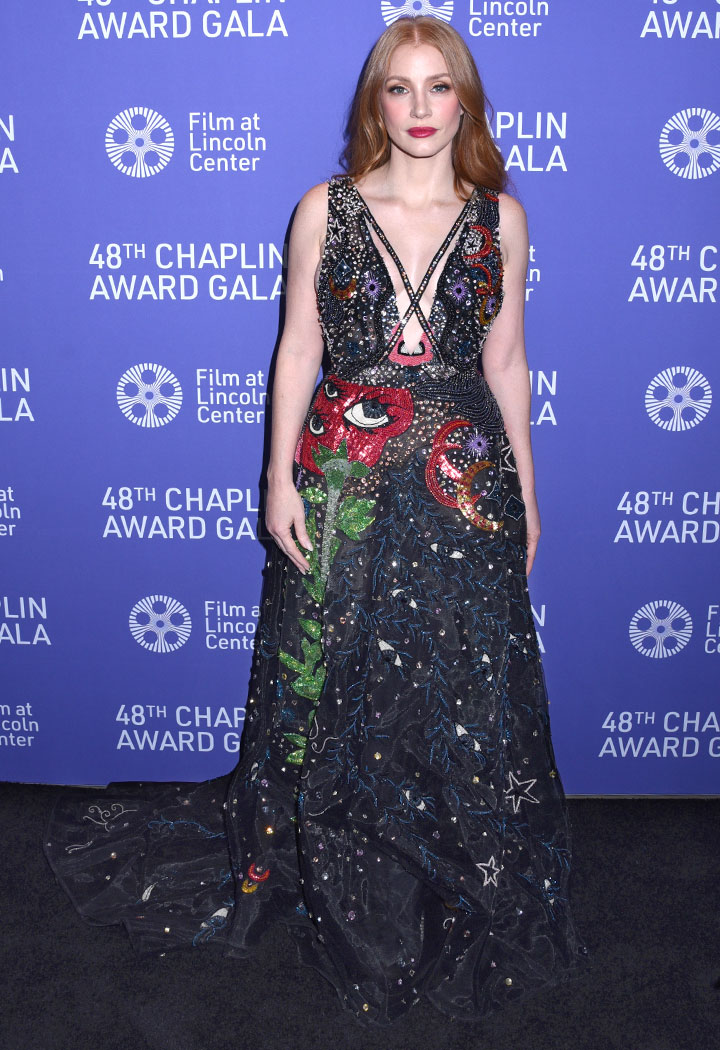 Jessica Chastain's Spanx Match Her Givenchy Gown