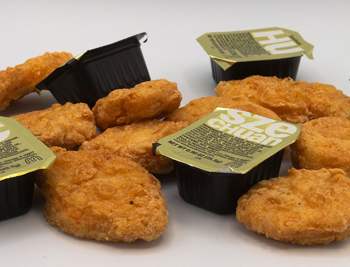 McDonalds Szechuan sauces with chicken nuggets