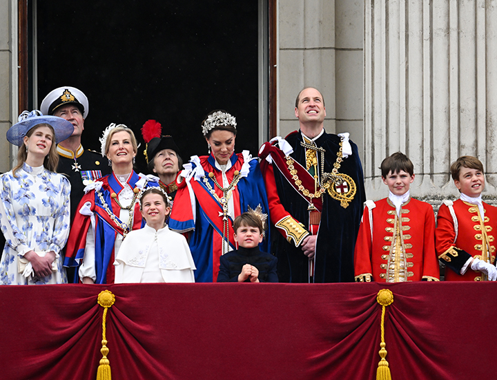 Royal family Buckingham Palace balcony King Charles coronation