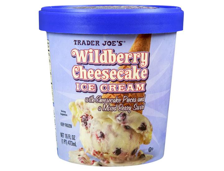 Trader Joe's wildberry cheesecake ice cream