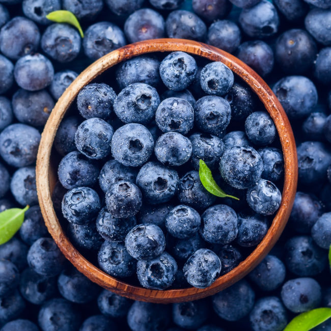 big bowl of blueberries