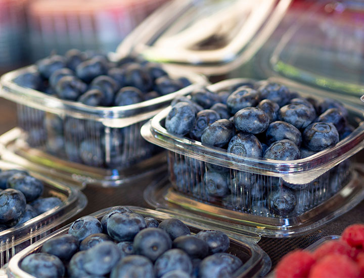 Box of blueberries