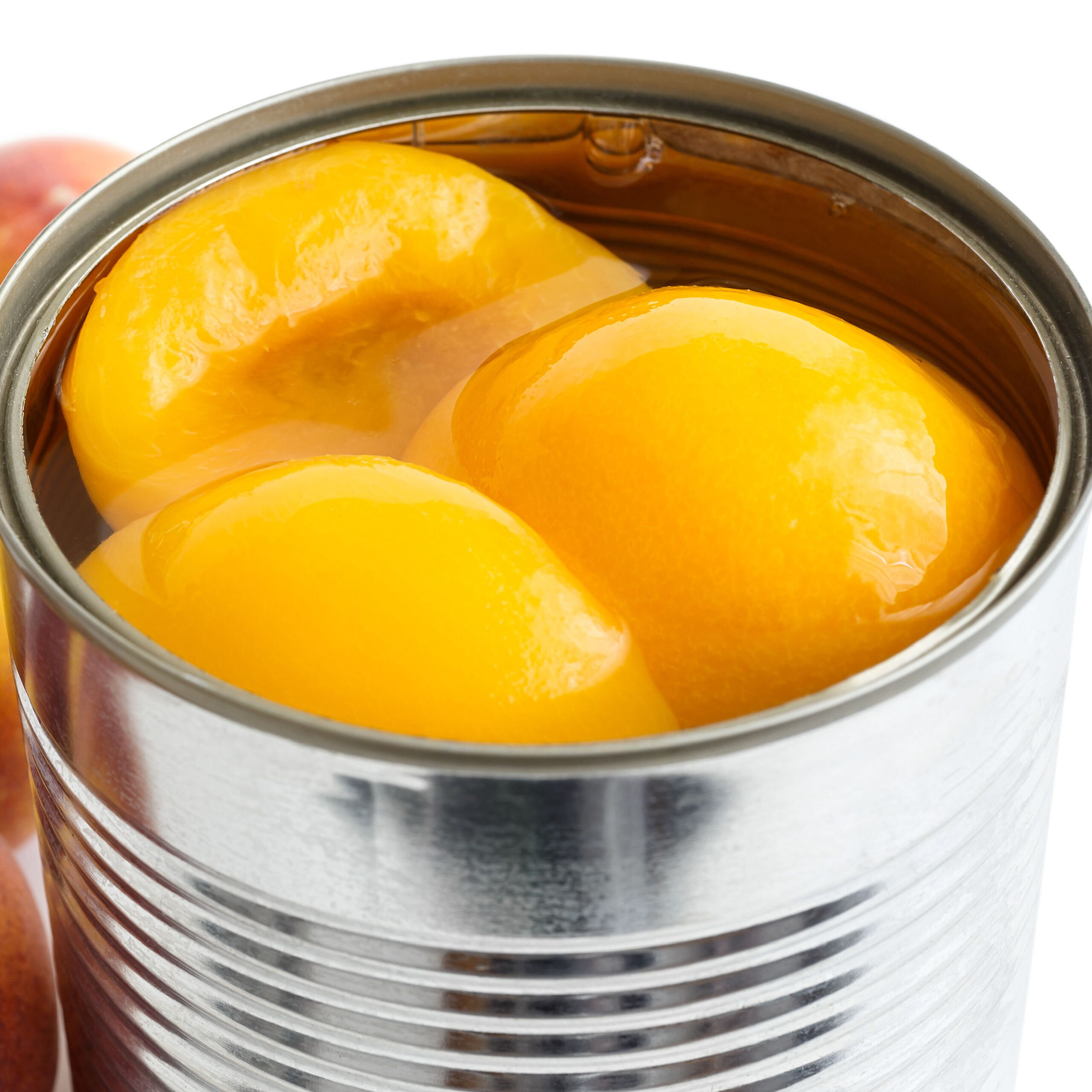 open can of peaches