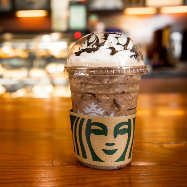 frappuccino on table