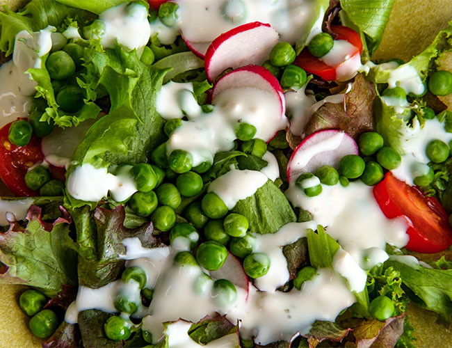 ranch dressing on veggies