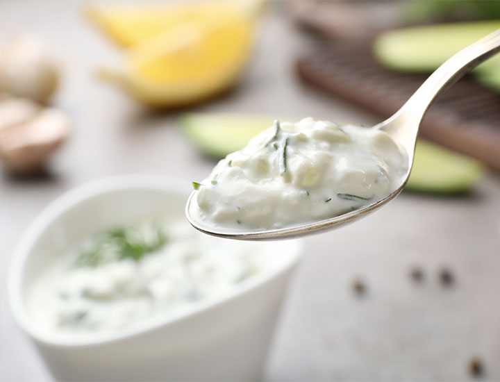 Spoonful of Tzatziki dip