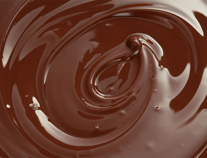 Swirl of melted chocolate