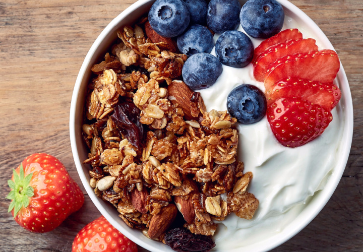 Fresh bowl of Greek yogurt