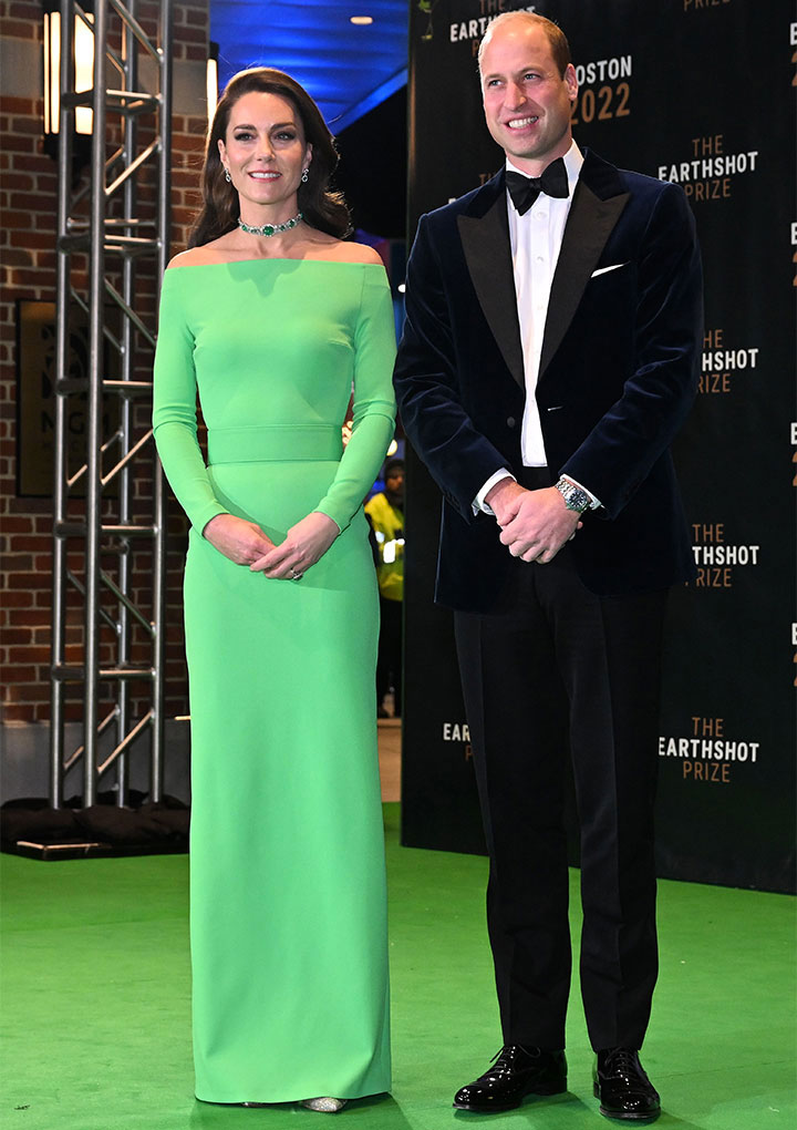 Kate Middleton green Solace London dress Earthshot Prize Awards Boston