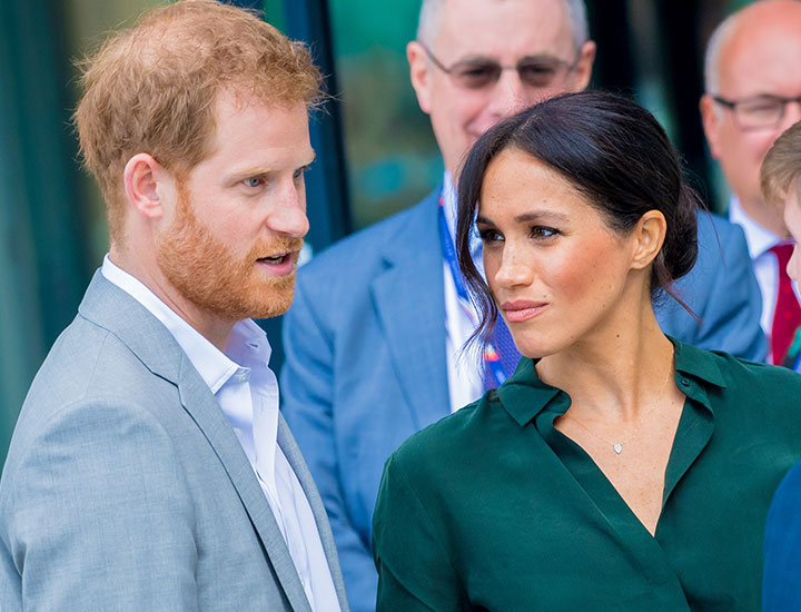 Meghan Markle Prince Harry chatting with a crowd